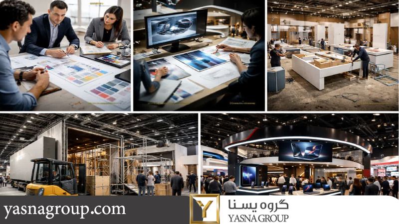 خدمات یسنا گروپ در غرفه سازی در دبی 